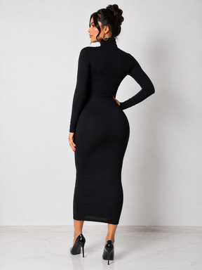 Vestido Midi Gola Alta Modern Verona