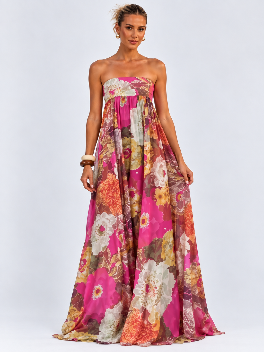 Vestido Longo Floral Modern Stella