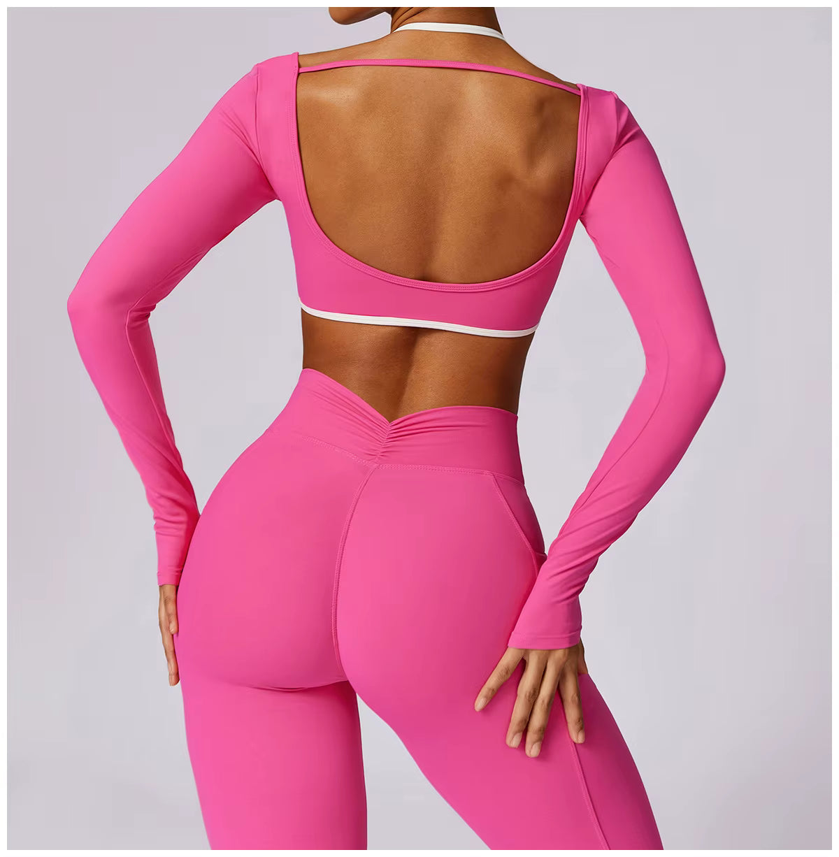 Conjunto Top Manga Longa com Legging Cós V Atrás Modern Shape