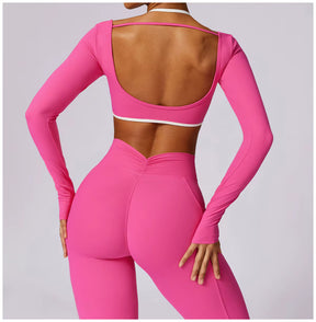 Conjunto Top Manga Longa com Legging Cós V Atrás Modern Shape
