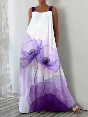 Vestido Longo Floral Plus Size Modern Ella