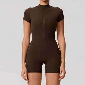 Macaquinho Esportivo Modelador Decote nas Costas Modern Waffle