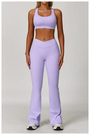 Conjunto Top Regata e Calça Flare Modern Flex