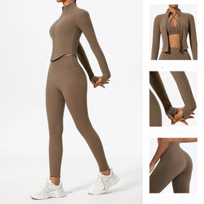 Conjunto Jaqueta Modeladora e Calça Legging Cós Alto Modern Sports