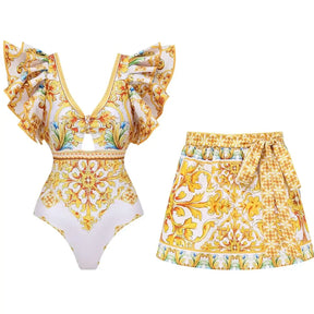 Conjunto Maiô e Short Saia Curto Modern Callie