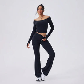 Conjunto Blusa Manga Longa e Calça Flare Modern Confort