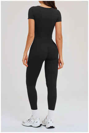 Conjunto Esportivo Blusa Meia Manga com Calça Legging Modeladora Modern Mulen