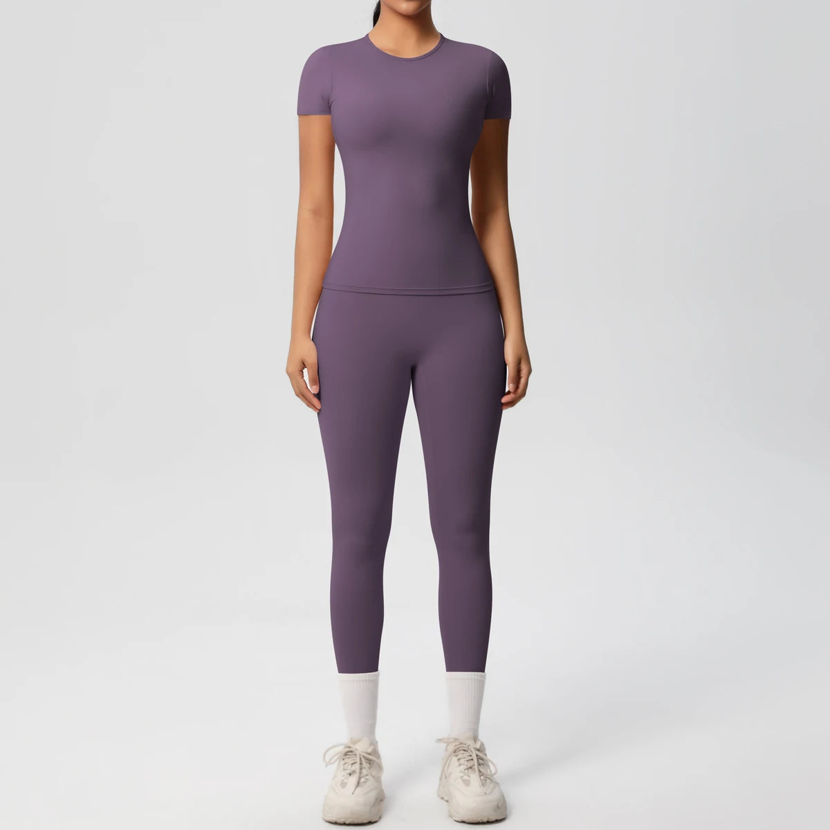 Conjunto Blusa Meia Manga e Calça Legging Modern Basic