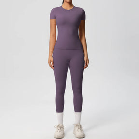 Conjunto Blusa Meia Manga e Calça Legging Modern Basic