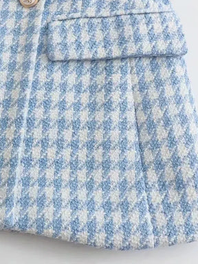Conjunto Feminino Tweed Pied de Poule Modern Amélie