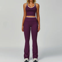 Conjunto Top Cropped Push Up Modelador e Calça Flare Modern Volution