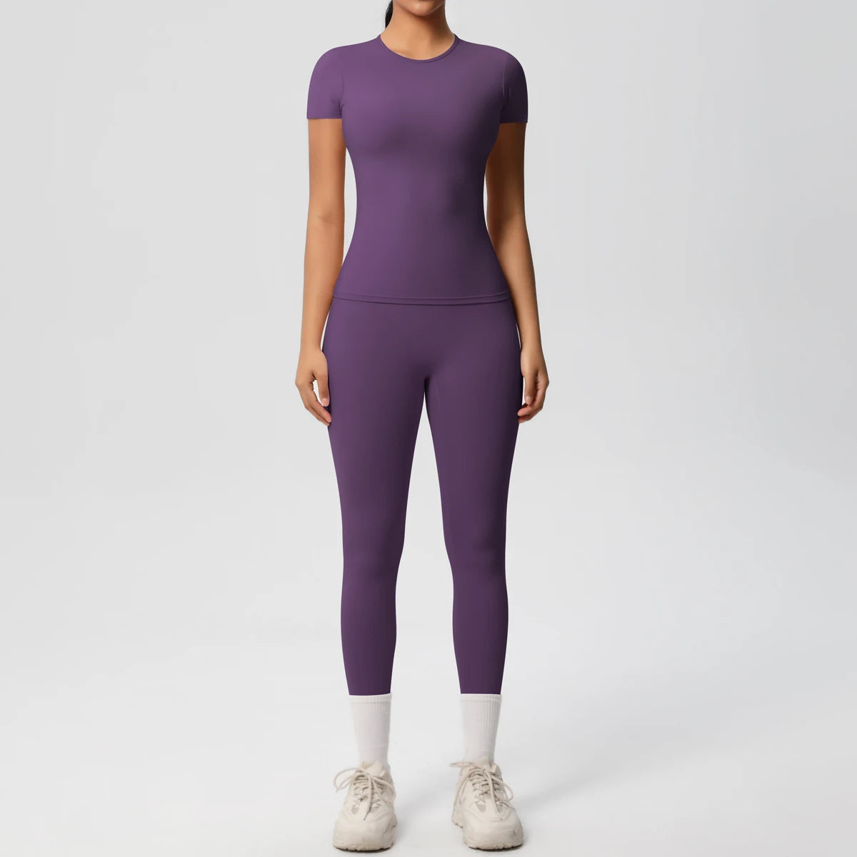 Conjunto Blusa Meia Manga e Calça Legging Modern Basic