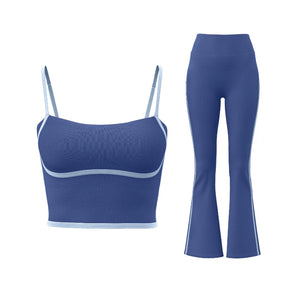 Conjunto Top e Calça Flare Cós Alto Tendência Modern Alô