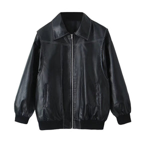 Jaqueta Feminina Oversized Couro Eco Modern Amalfi
