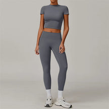 Conjunto Cropped Meia Manga e Legging Modern Basic