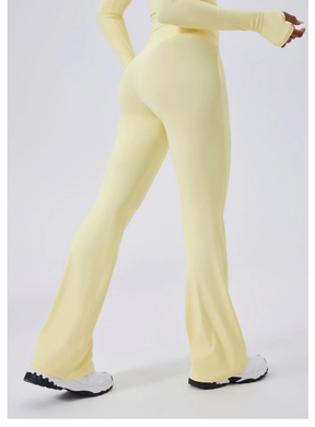 Conjunto Blusa Manga Longa e Calça Flare Cós Alto Duplo Modeladora Modern Auren