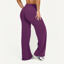 Calça Wide Leg Bailarina Cós Alto Tendência Modern Motion