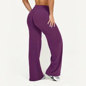 Calça Wide Leg Bailarina Cós Alto Tendência Modern Motion