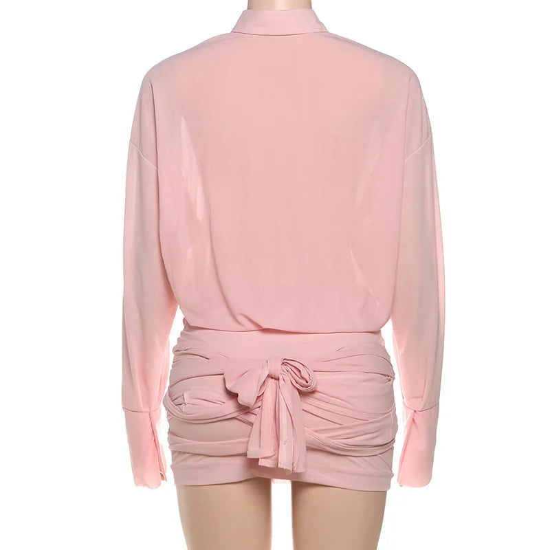 Vestido Camisa Curto com Tule Modern Angel