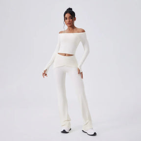 Conjunto Blusa Manga Longa e Calça Flare Modern Confort