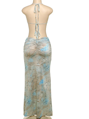 Vestido Longo Estampa Tie Dye Modern Jade