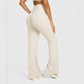 Calça Wide Leg Bailarina Cós Alto Tendência Modern Motion