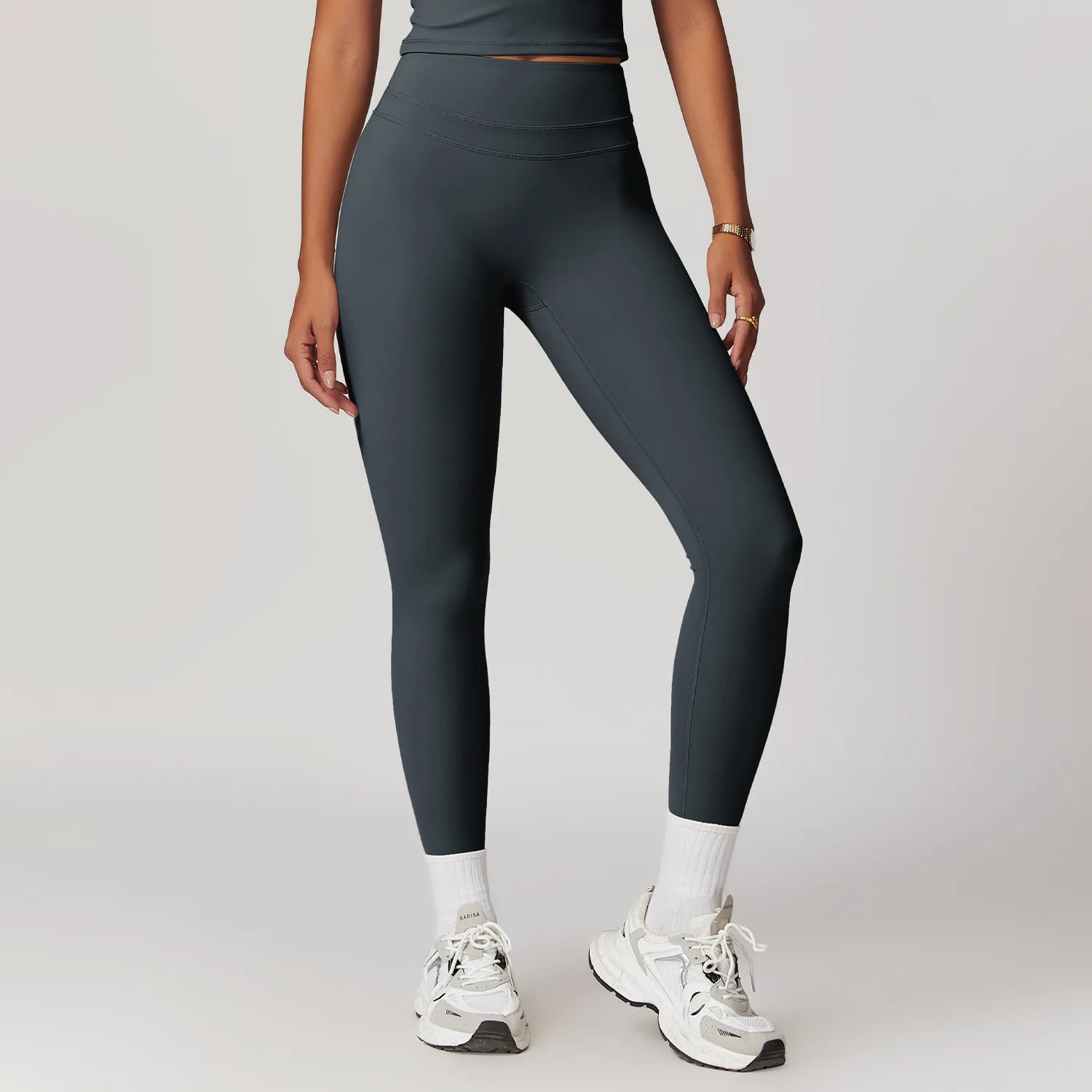 Calça Legging Cós Alto com Costura Dupla Modern Motion