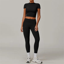 Conjunto Cropped Meia Manga e Legging Modern Basic