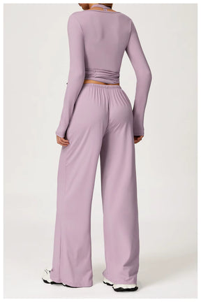 Conjunto Três Peças Casaquinho e Regata com Calça Modern Comfy