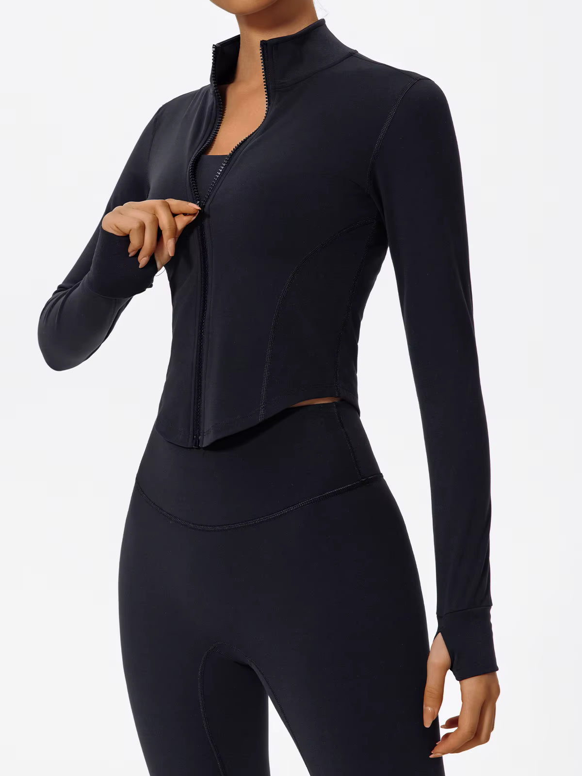 Conjunto Jaqueta Modeladora e Calça Legging Cós Alto Modern Sports