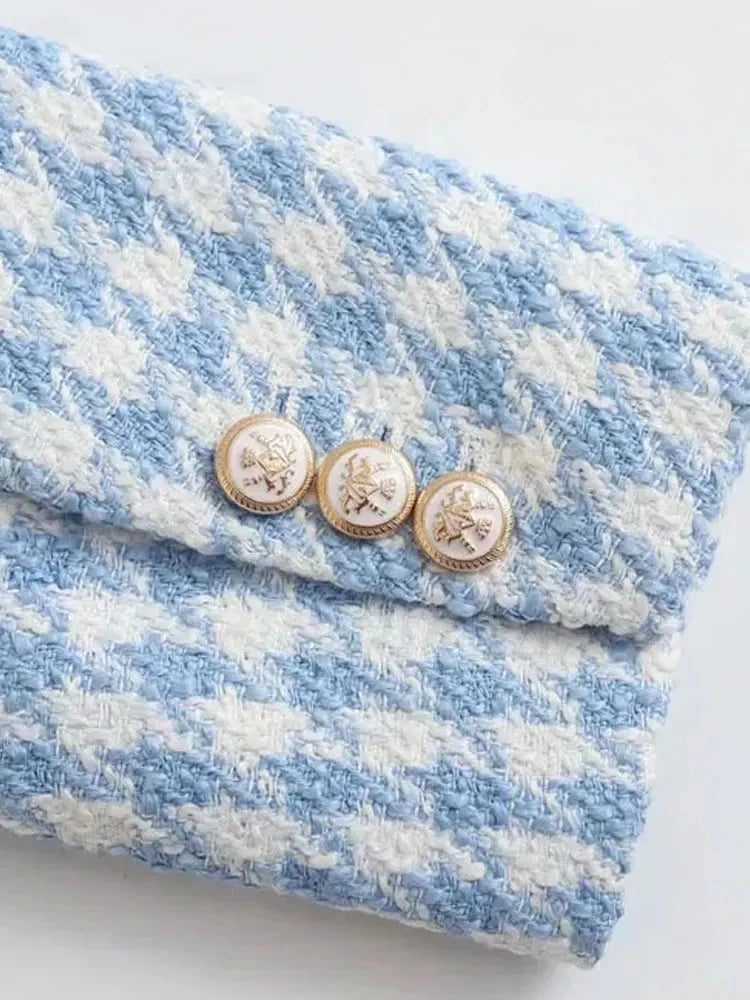 Conjunto Feminino Tweed Pied de Poule Modern Amélie