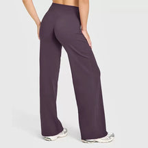 Calça Wide Leg Bailarina Cós Alto Tendência Modern Motion