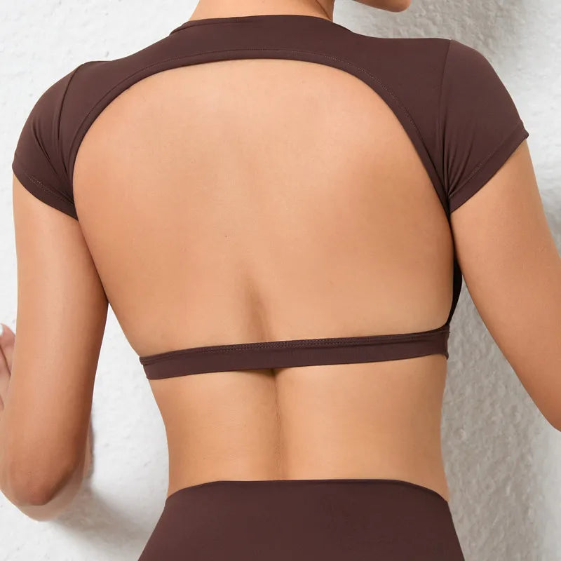 Top Meia Manga Decote nas Costas Modern Curvix