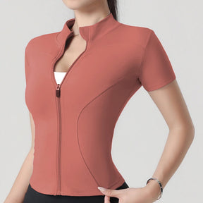 Blusa Meia Manga Esportiva com Zíper Modern Femina
