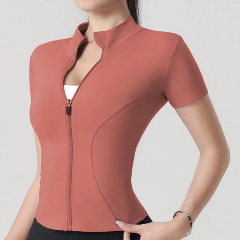 Blusa Meia Manga Esportiva com Zíper Modern Femina