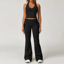 Conjunto Blusa Nadador e Calça Flare Cós dobrado com Regulagem Modern Louise