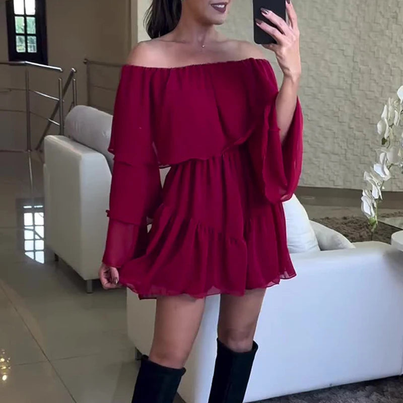 Vestido Ombro a Ombro Tendência Boho Chic Modern Tadia