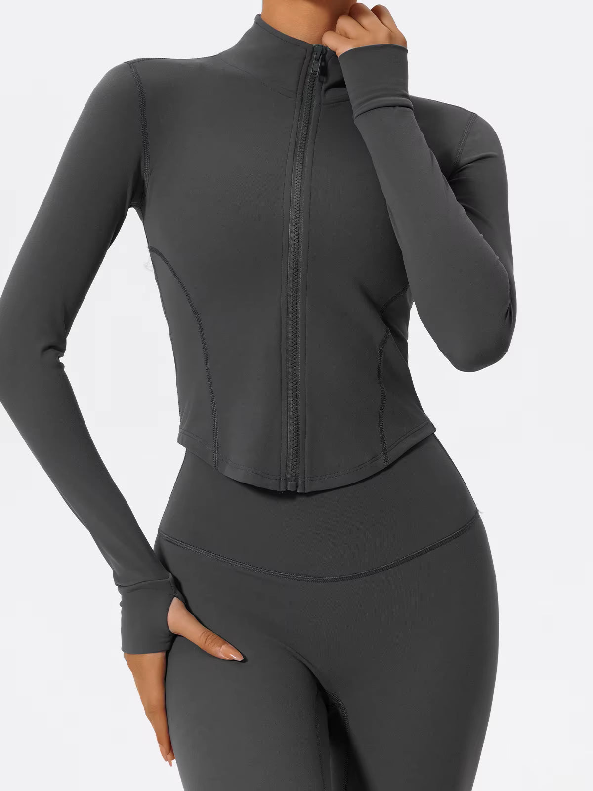 Conjunto Jaqueta Modeladora e Calça Legging Cós Alto Modern Sports