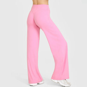 Calça Wide Leg Bailarina Cós Alto Tendência Modern Motion