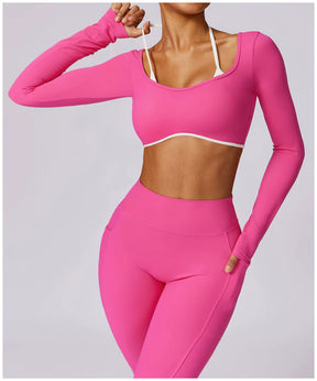 Conjunto Top Manga Longa com Legging Cós V Atrás Modern Shape