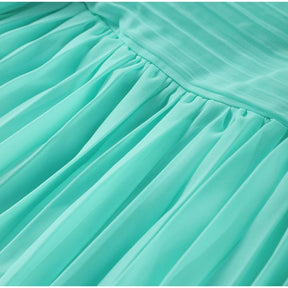 Vestido Longo Elegante Plissado Modern Eva