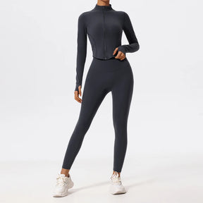 Conjunto Jaqueta Modeladora e Calça Legging Cós Alto Modern Sports