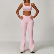 Conjunto Top Regata e Calça Flare Modern Flex
