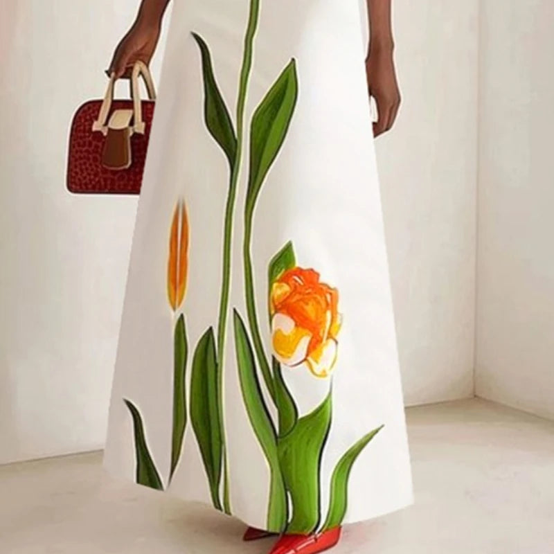 Vestido Longo Floral Modern Lira
