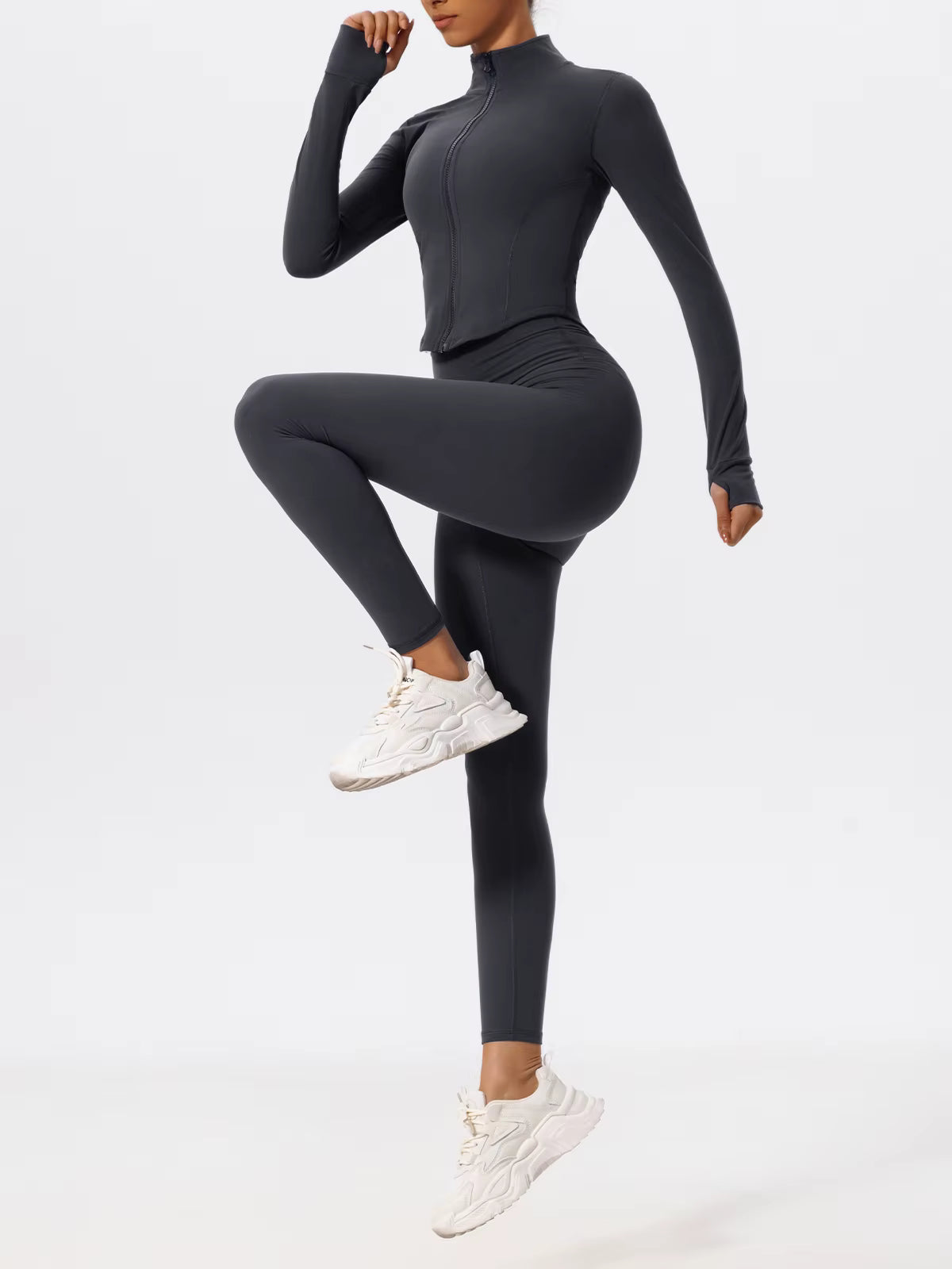 Conjunto Jaqueta Modeladora e Calça Legging Cós Alto Modern Sports