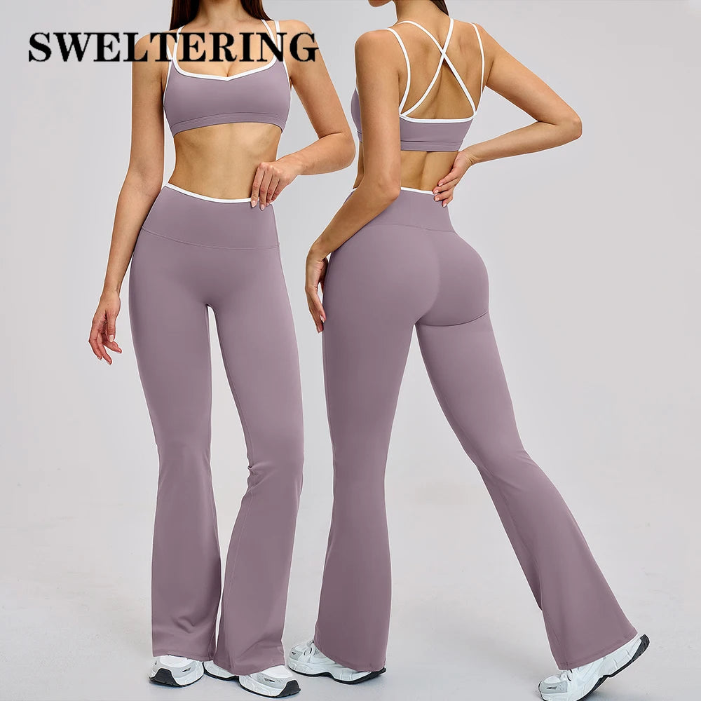 Conjunto Top Push Up e Calça Flare Modern Jholie