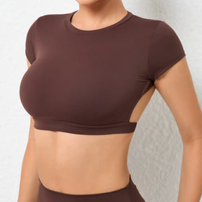 Top Meia Manga Decote nas Costas Modern Curvix