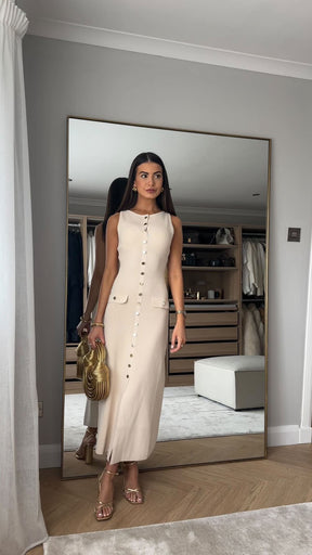 Vestido Midi Tricô Modal Alta Elasticidade Modern Jayne