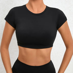 Top Meia Manga Decote nas Costas Modern Curvix
