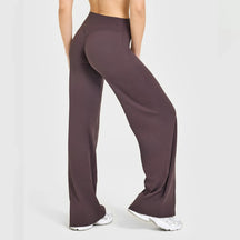 Calça Wide Leg Bailarina Cós Alto Tendência Modern Motion
